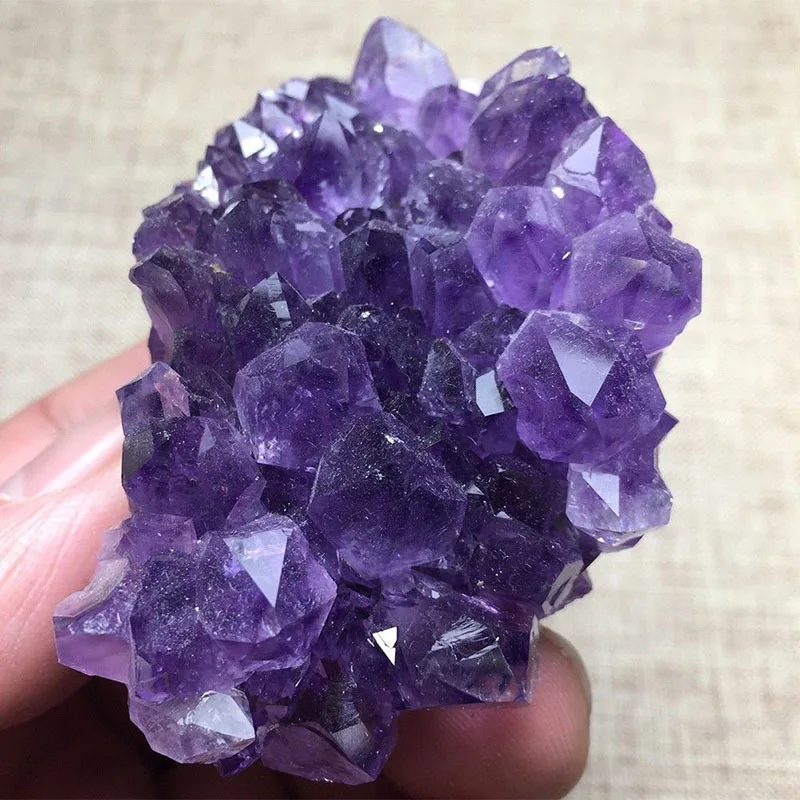 Новый натуральный Уругвайский аметист кластера Geode фиолетового цвета с