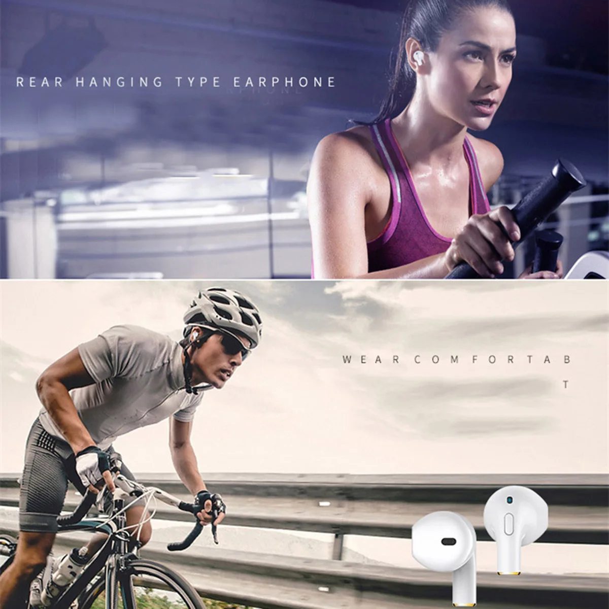 SOONHUA Mini Wireless Bluetooth Earphone V4 2 Hifi Stereo Earbud Headset With Handsfree Mic For iPhone Samsung Sports Headphone