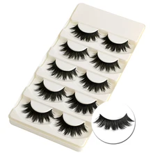 5 пар Мягких Длинных крестиков для макияжа, толстые накладные ресницы, натуральные ресницы ручной работы для наращивания, инструменты для макияжа