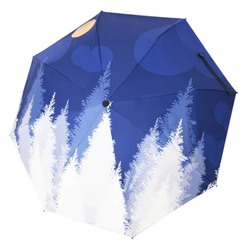 

Male Umbrella Anti-UV Protection Sun Umbrella Ladies Three Folding Parasol For Man Compact Umbrella Outdoor Travel Parapluie