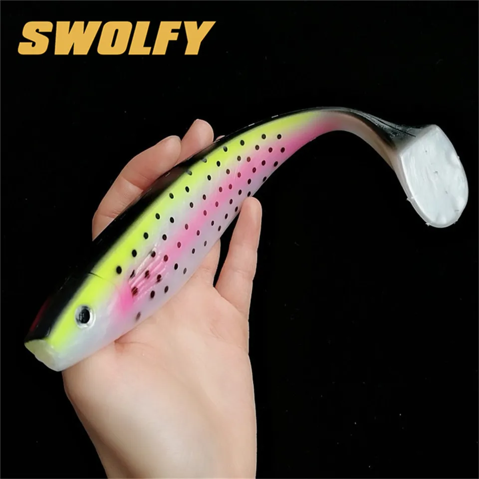 Swolfy 1pc Great Plastic Soft Lure 24cm 70g Soft Big Baits Deep Sea Big