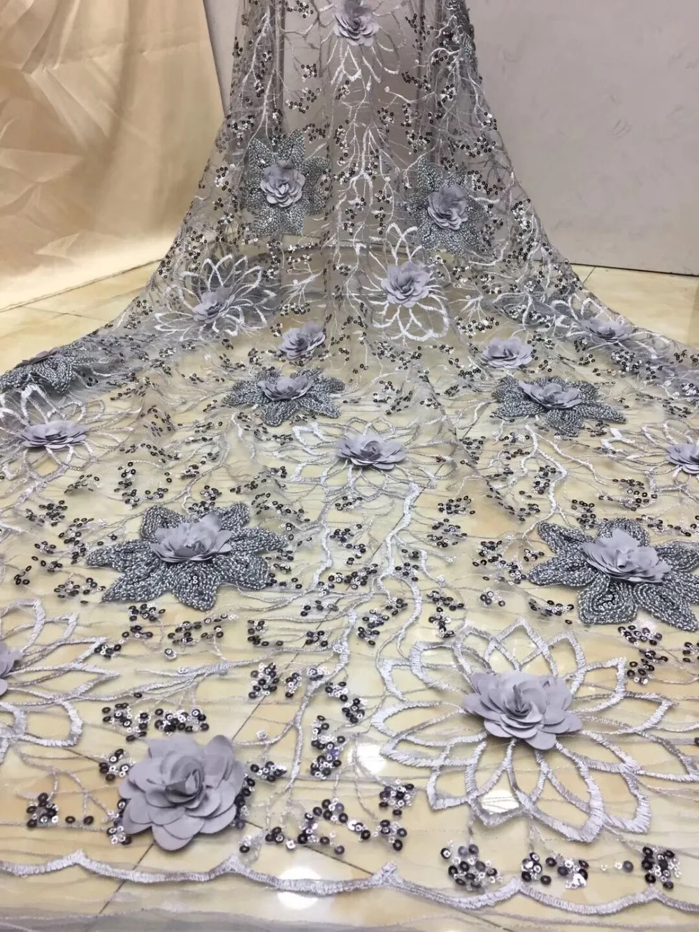 

Lace Fabric Embroidered High Quality African Lace Fabric 2018 Latest African French Lace Fabric For Party