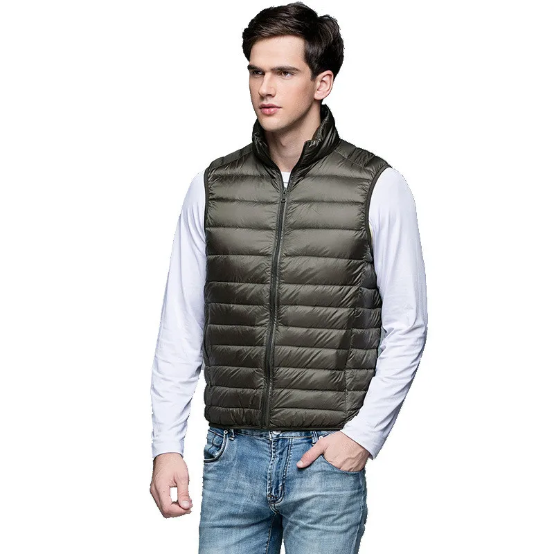 Новинка 2018 Jaqueta Masculina Inverno мужской жилет на утином пуху ультра легкие куртки