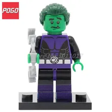 POGO Beast Boy DC Legion of Super Heroes Mini Dolls With Lepin Building Block Sets Single