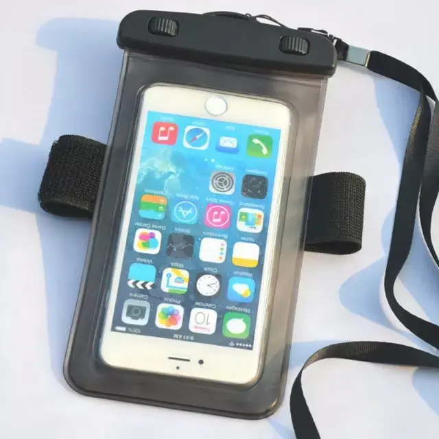 FULAIKATE " универсальная водонепроницаемая сумка для iphone6 6s plus чехол для samsung S6/note4 чехлы Защитный чехол с ленточный шнур - Цвет: Серый