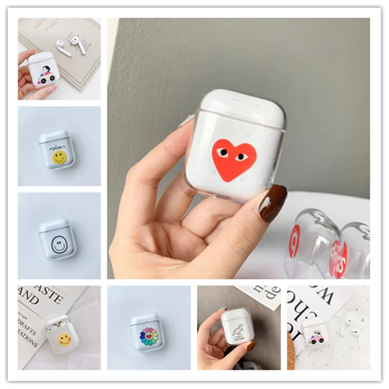Hard PC Transparent Case Cover for AirPods 1 2 Lovely Cartoon Wireless Earphone Charging Box Cover Bag for Apple AirPods Gifts Hard PC Transparent Case Cover for AirPods 1 2 Lovely Cartoon Wireless Earphone Charging Box Cover Bag for Apple AirPods Gifts