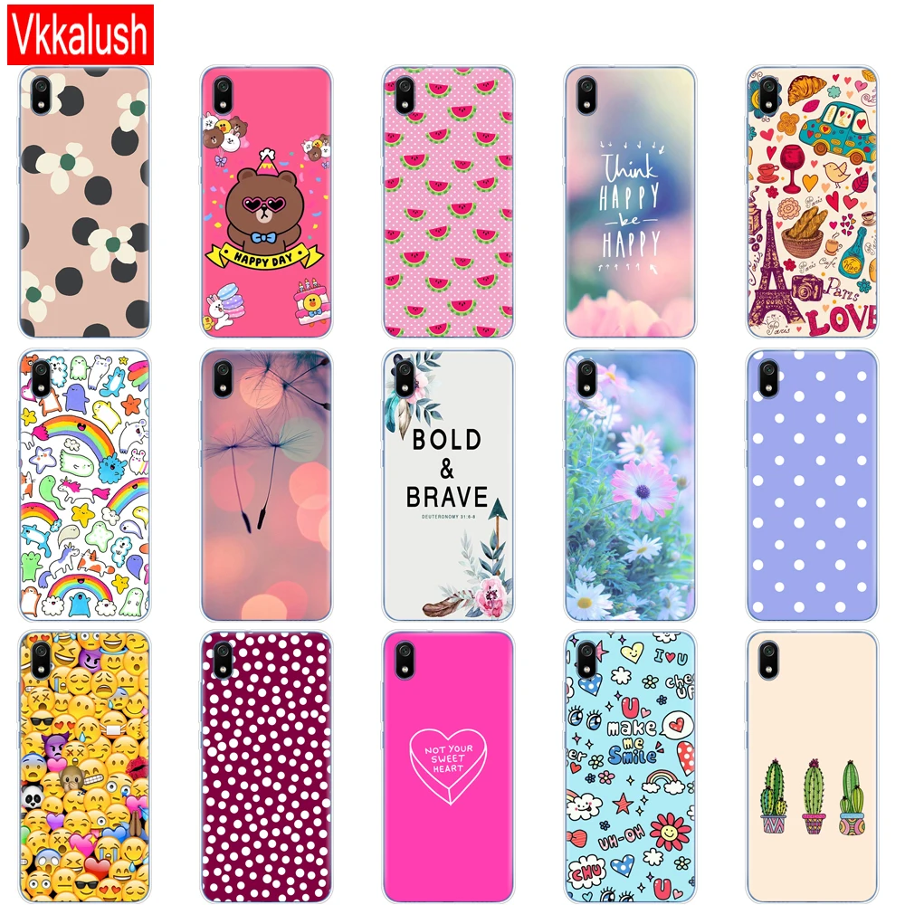 Silicon Case For Xiaomi Redmi 7a Cases Full Protection Soft Tpu Back Cover For Redmi 7 A Bumper Phone Shell Bag Coque