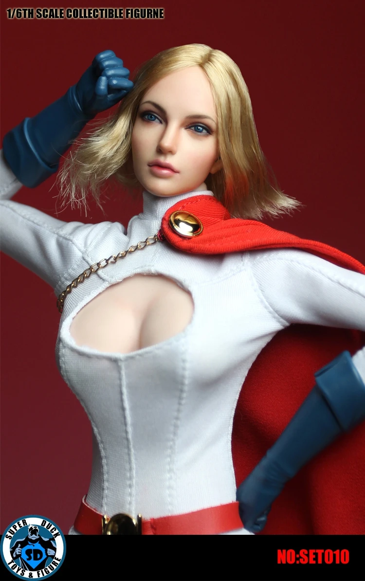 

Superduck Set010 1/6 POWER GIRL Head Sculpt outfit Set For 12" Phicen body