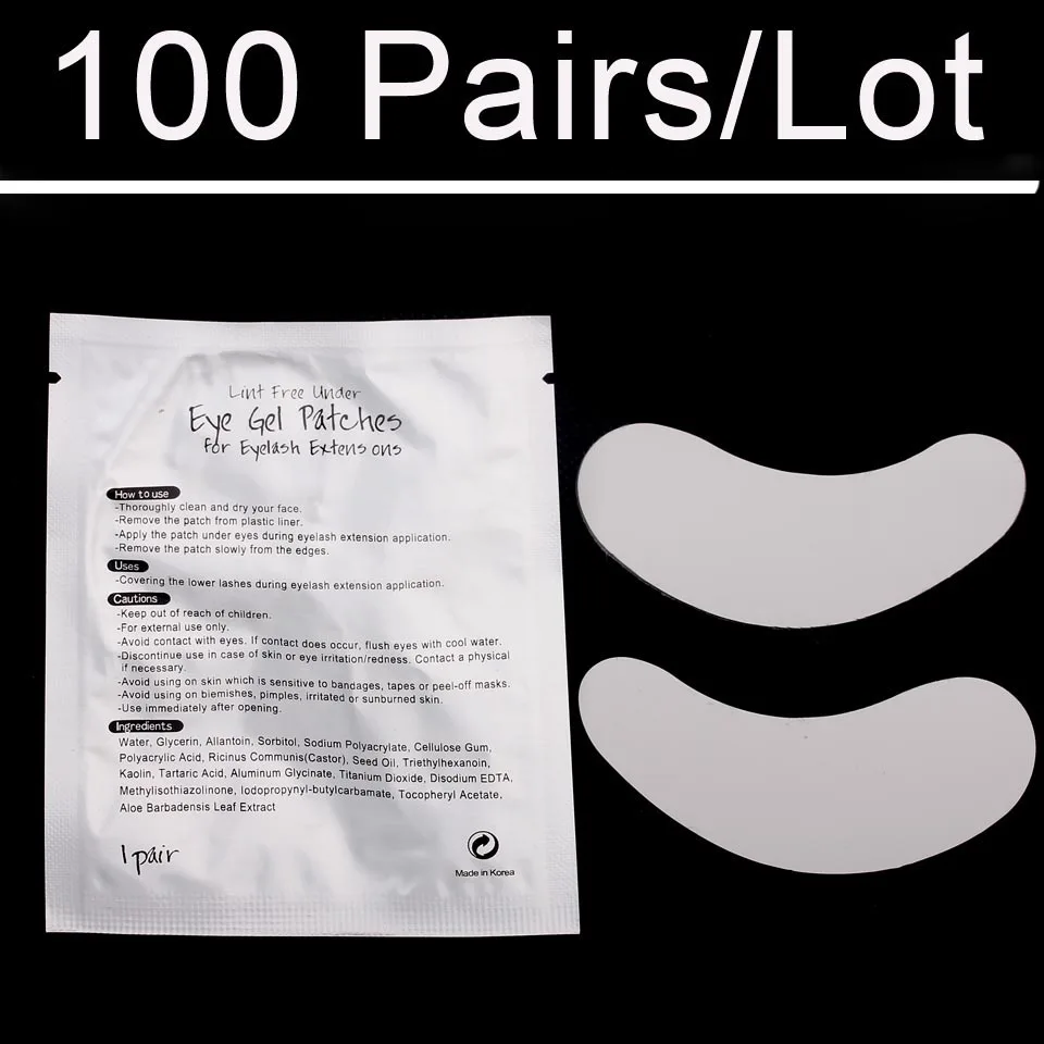 

100 pairs/Bag Eye Pad For Eyelashes Extensions Eye Patches Eye Pad Gel Makeup and Accessories