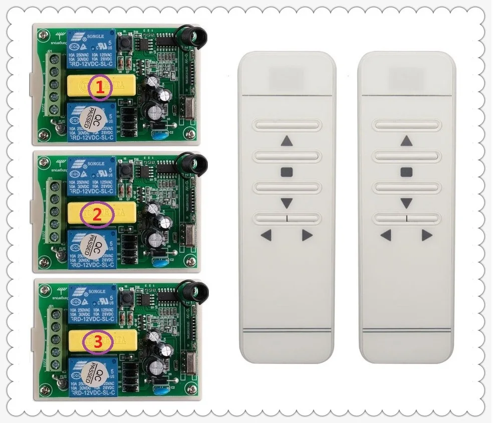 

AC220V intelligent digital RF wireless remote control switch system Work independently projection screen&garage door&blinds