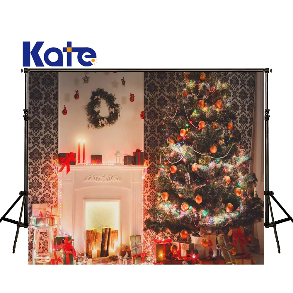 

KATE Christmas Photography Backdrops Fireplace Garland Backdrop Christmas Tree Background Backdrop Newborn Children Photography