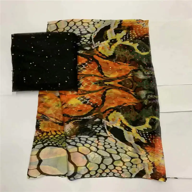 

New Fashion African soft silk fabric for garment neat embroidery on the material with swiss voile lace tissu! LXF41910