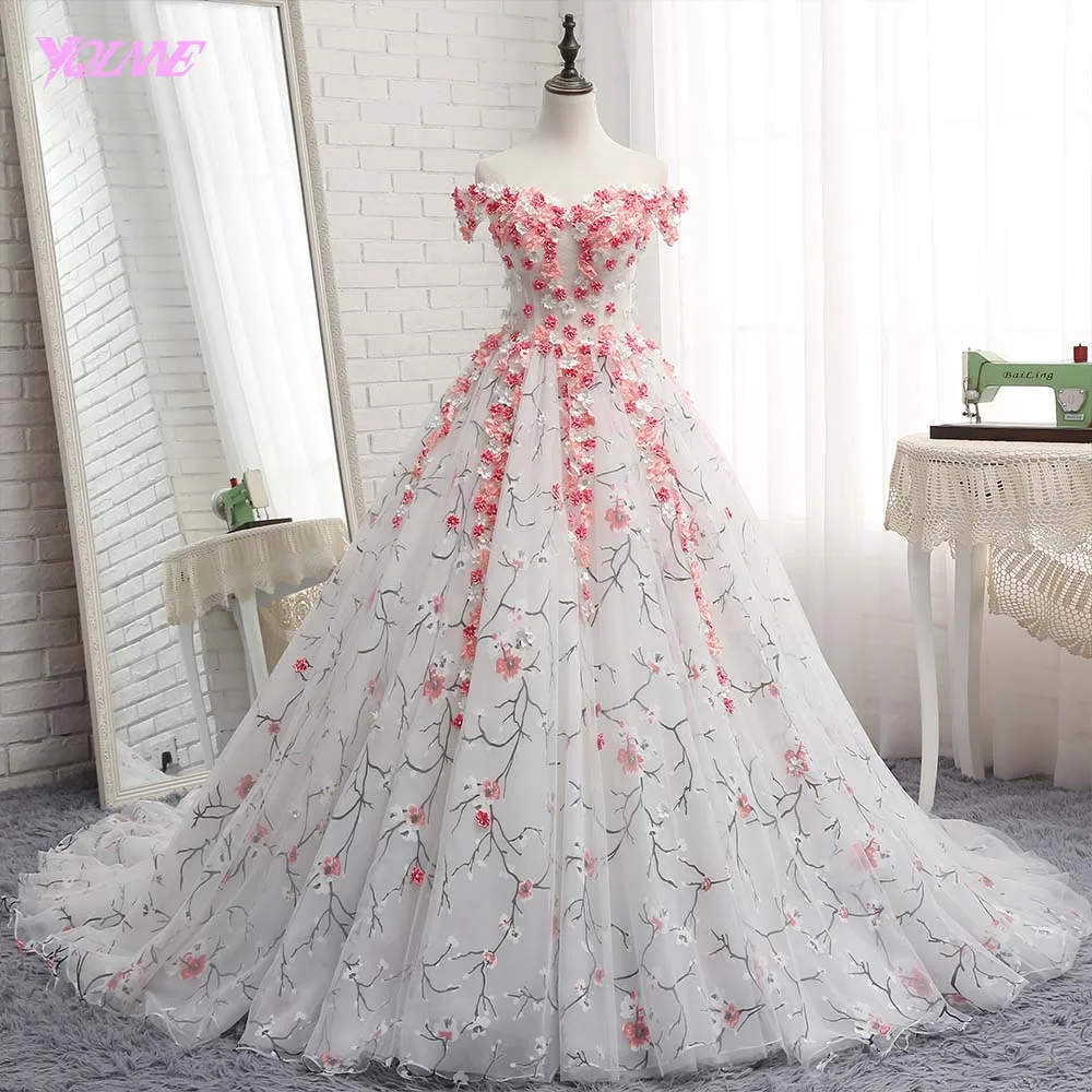 YQLNNE, Vestido Debutante, бальное платье с открытыми плечами, на шнуровке, милое 16 платье, Vestidos De 15 Anos