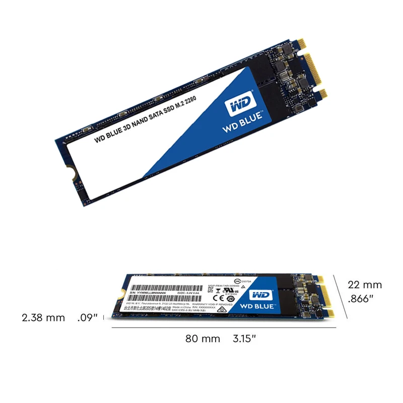 WD Blue M.2 2280 250 ГБ 500G SSD Внутренний твердотельный диск SATA 3,0 6 ГБ/сек. 2," 560 МБ/с./с ноутбук Настольный