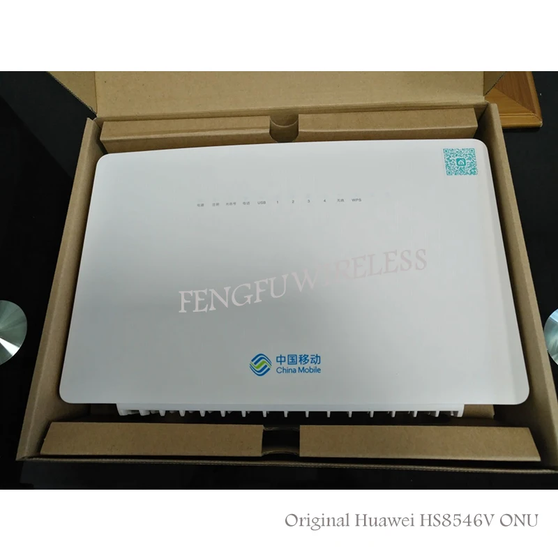100 шт Huaway HS8546 или HS 8546V GPON ONU ONT 4GE порт + 1 телефон 2USB с 2 4G и 5G двухдиапазонный WiFi