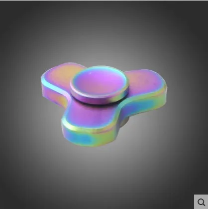 

Mini Exquisite Three leaves Rainbow Color Hand Spinner Fidget Copper EDC ADHD Anti Stress Desk Focus Decompression Toy