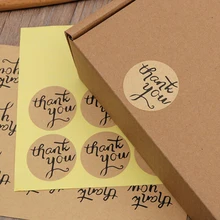 120 шт Красная любовь спасибо самоклеющиеся наклейки крафт-этикетка Спасибо наклейки подарки DIY пользовательские круглые этикетки бумажный пакет