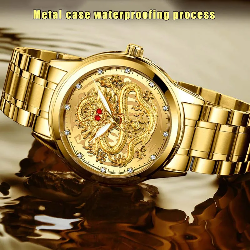 

Men Waterproof Watch Stainless Steel Band Jewelry Gifts for Father's Day TC21