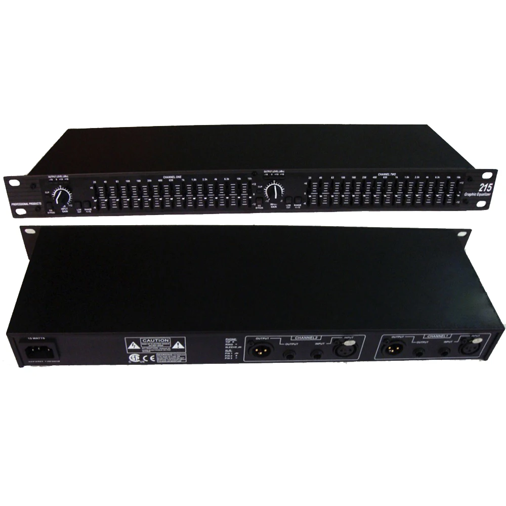 2x15 band stereo equalizer Professional Graphic Equalizer profesional