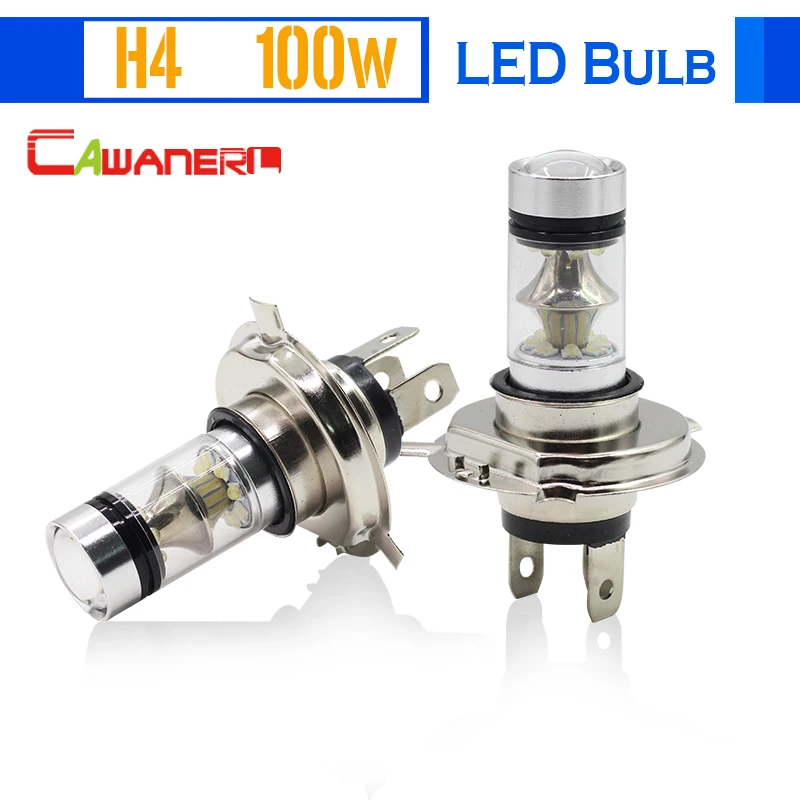 Cawanerl – ampoule LED H4, 100W, 2200LM, 6000K, blanc, 20 SMD