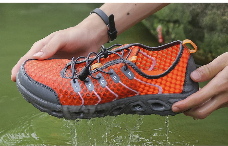 Summer Unisex Breathable Comfortable Mesh Sneakers Men Shoes Out door Wading Water Male Shoes Loafers Casual Walking (14)