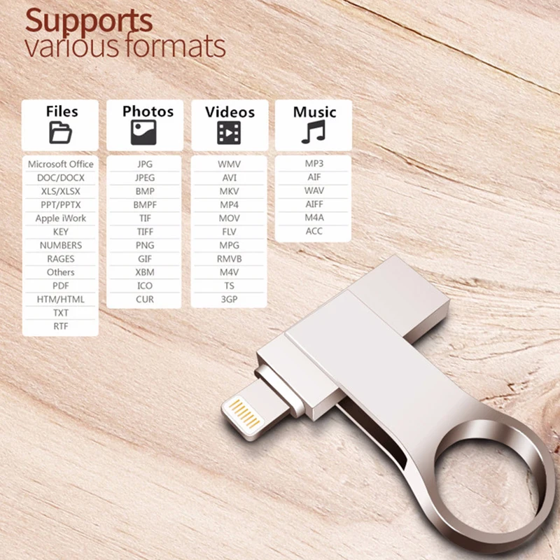 OTG Usb флэш накопитель 8 ГБ 16 32 64 Гб 128 HD карта памяти для iPhone X/8/7/7 Plus/6/6s/5/SE/ipad