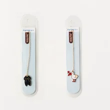 2 шт./компл. Kawaii с изображением кошек и собак из мультфильмов и металлической подвеской; Закладка для книги книга держатель карты сообщения подарочные канцелярские товары