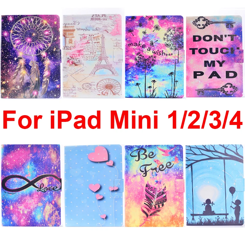 Чехол для iPad Mini 4 Mini4 iPadmini2 mini 3 чехол с карманом карты сумка iPadmini + девушка мишка