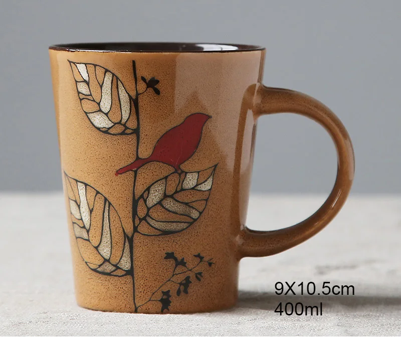 Дизайн Ручная роспись Керамика, кружка "Китайский кун-уникальный день Чай чашки, ретро Керамика чашки, Кофе молока Чай Питьевая кружка