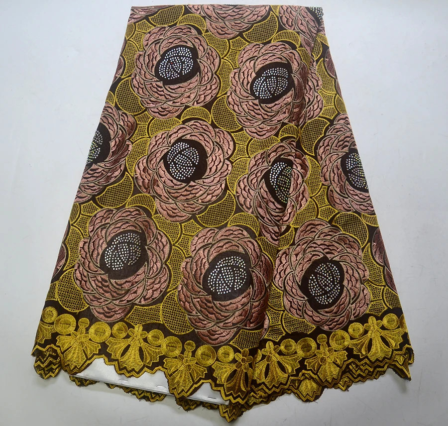 

Beautifical african dry cotton lace fabric hgih quality design Swiss voile lace in switzerland nigerian fabric 5yards