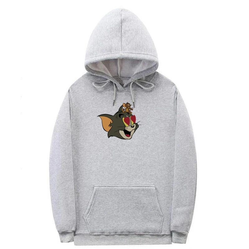 Новое поступление, толстовки для мужчин и женщин, KITH X Tom And Jerry, с капюшоном, с длинным рукавом, с милым принтом аниме, толстовки с капюшоном, Harajuku, худи - Цвет: 3