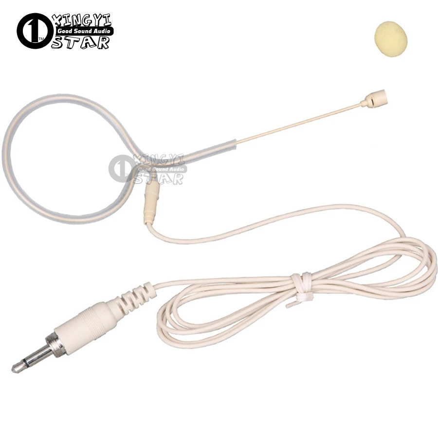 بيج السلكية واحدة Earhook ميكروفون سماعة الرأس 3.5 ملليمتر سدادة لولبية المكثف Mic ل كاريوكي لاسلكي نظام BodyPack الارسال