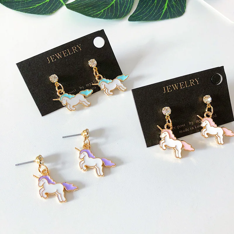 

Korean Japan Handmade Cartoon Horses Cute Dangle Drop Earrings Women Fashion Jewelry Accessories-LRE