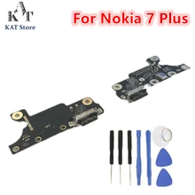 1 шт. Новинка для Nokia 7 plus 7+ TA-1049 1055 1062 USB зарядное устройство зарядный порт док-коннектор для микрофона гибкий кабель доска Бесплатные инструменты