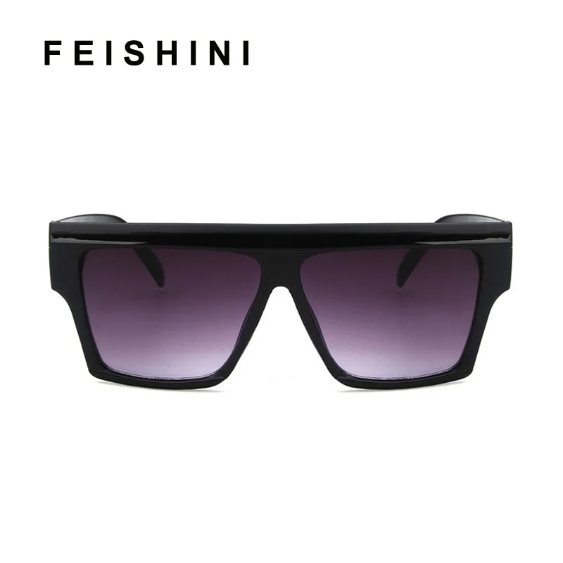 FEISHINI BIG Square Sunglasses Women Brand Rivet Decoration Chic Vintage Sun Glasses Points Sunnies Female Eyewear Lunettes
