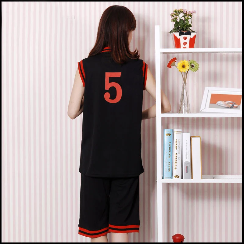 KIGUCOS Аниме Kuroko no Basuke GAKUEN No.5 Aomine Daiki костюм для косплея баскетбольный трикотаж