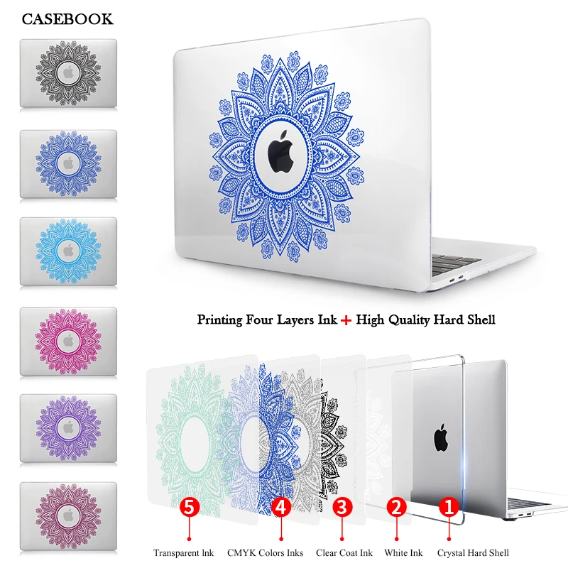 Aliexpress Buy CASEBOOK Paisley Color Print Crystal Hard Case For 2016 New Macbook Pro 13 Inch A1706 15 With Touch Bar A1708 A1707 From