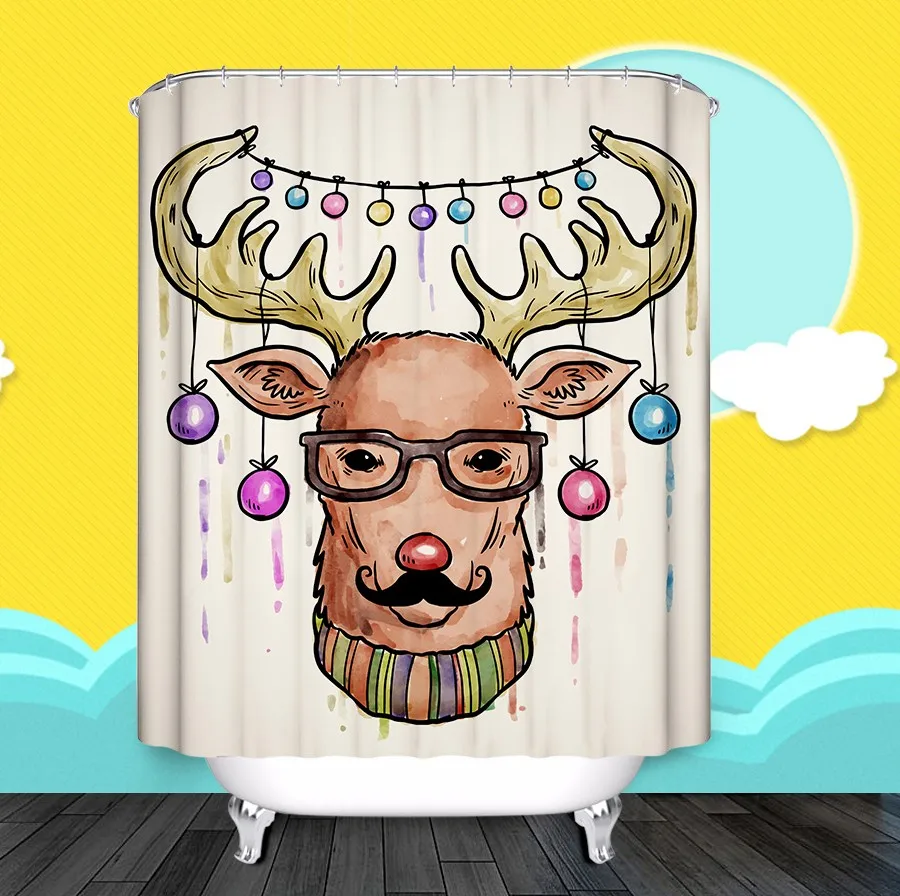 christmas shower curtain (1)