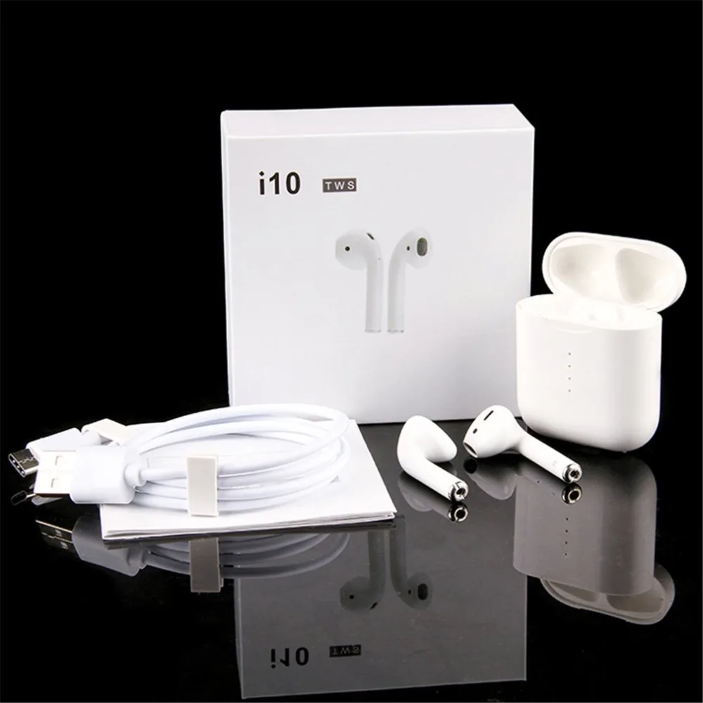 

i10 tws pk w1 chip Air Wireless Earbuds Pods Bluetooth Handsfree Headsets headphones earphone Ear For apple Andorid Iphone
