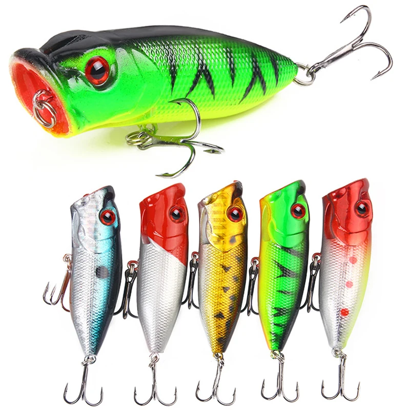 

Popper Hard Fishing Lure 6 Different Colors 65mm 11.8g Popper Quality Professional Depth 0.5-1.5m Fishing Lure Hard Baits