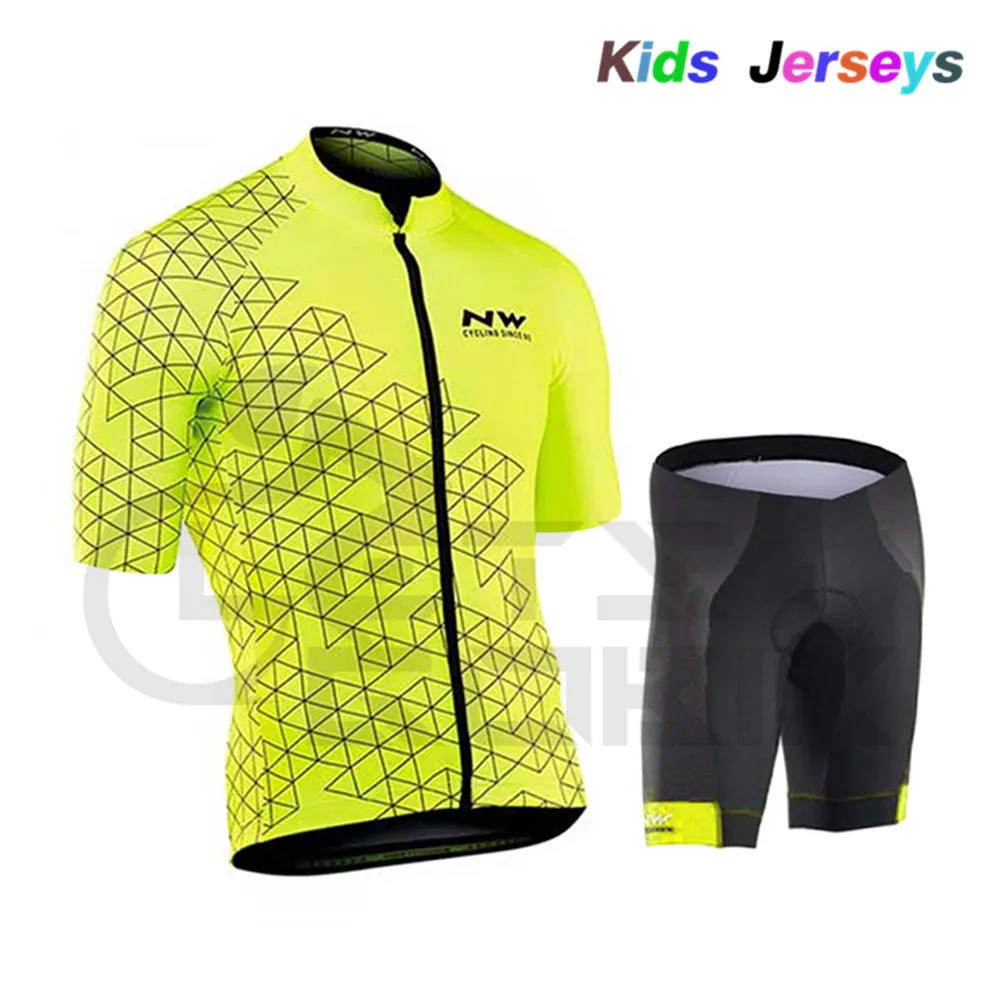 

NW 2019 Kids Mtb Cycling Jersey Set Pro Team Children Bike Clothing Boys Summer Breathable Quick Dry Bicycle Wear Cycling Shorts