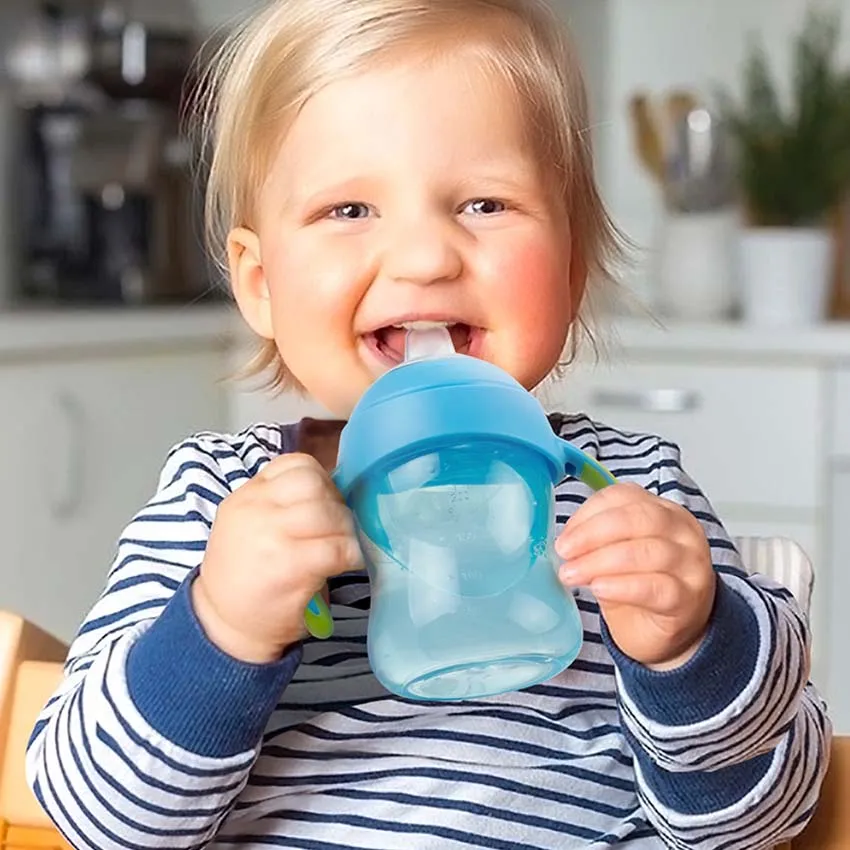 240ml Cute Baby Bottle Newborn Children Learn Feeding Drinking Nursing