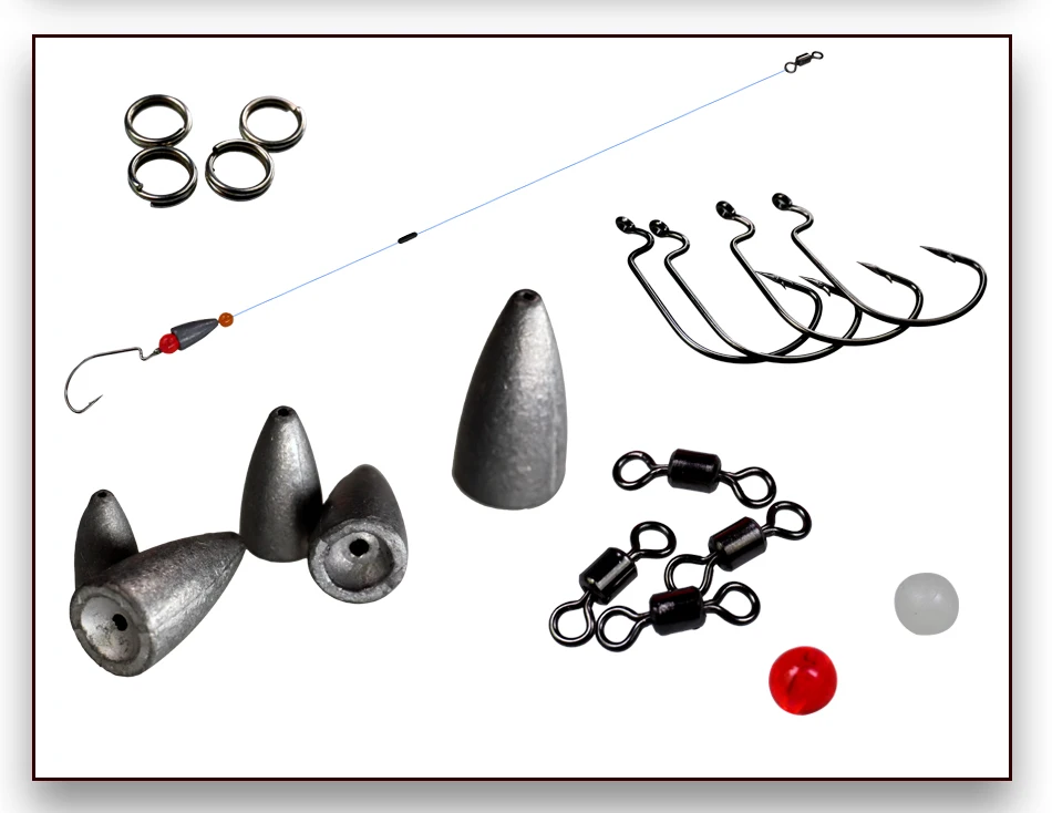 339 шт. 389 шт./кор. рыболовные принадлежности Техас Каролины рыболовные снасти Крючки, станок и свинцовый грузик для изготовления украшений своими руками, набор с коробка для рыболовной снасти