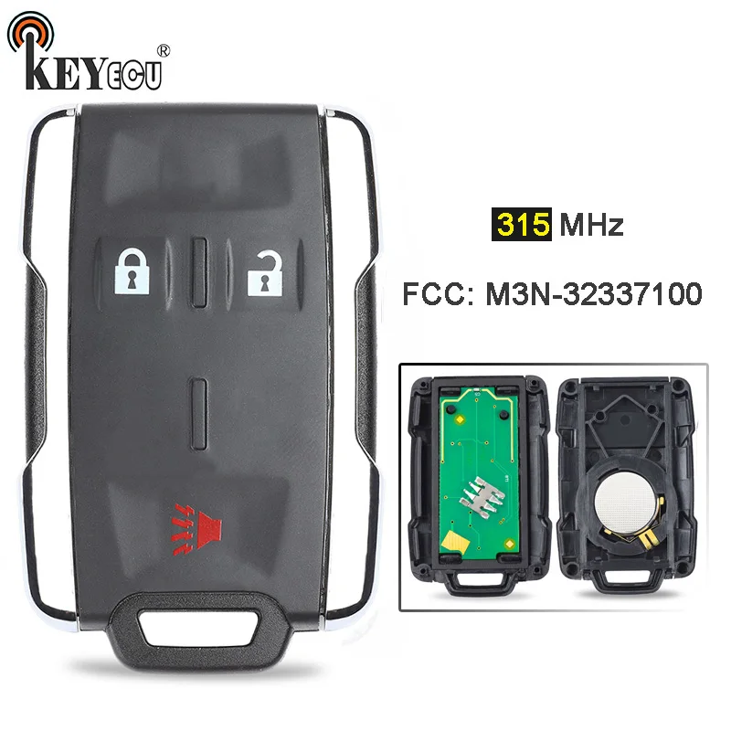 KEYECU 315 МГц идентификатор FCC: Φ 2 + 1 3 кнопочный дистанционный брелок для Chevrolet Buick