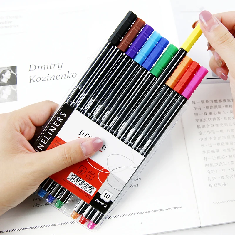 Облако цвет продукта рисования линий перо Му Лян микропористых 10 набор 0.4 мм pen