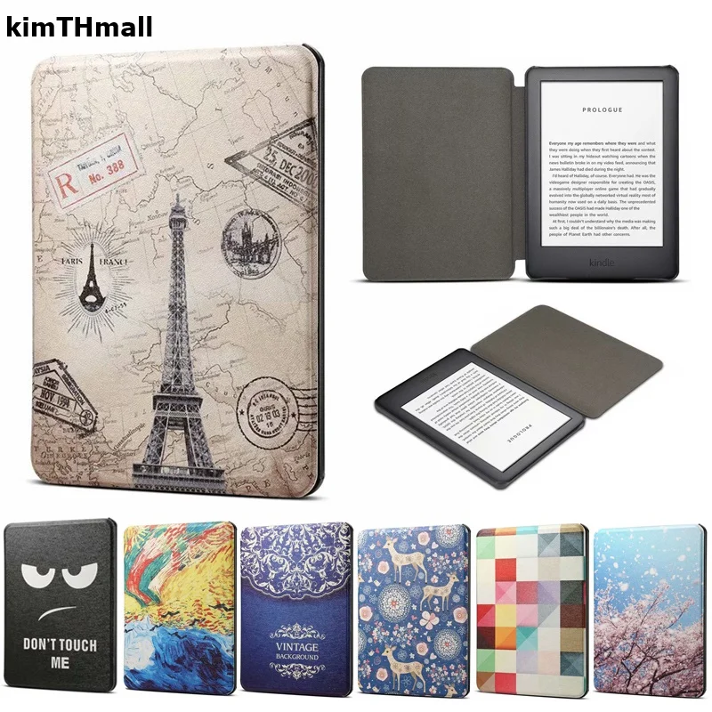 Чехол для Amazon Kindle Paperwhite 1 2 3 Обложка умный кожаный мультяшный Твердый книжка Paper