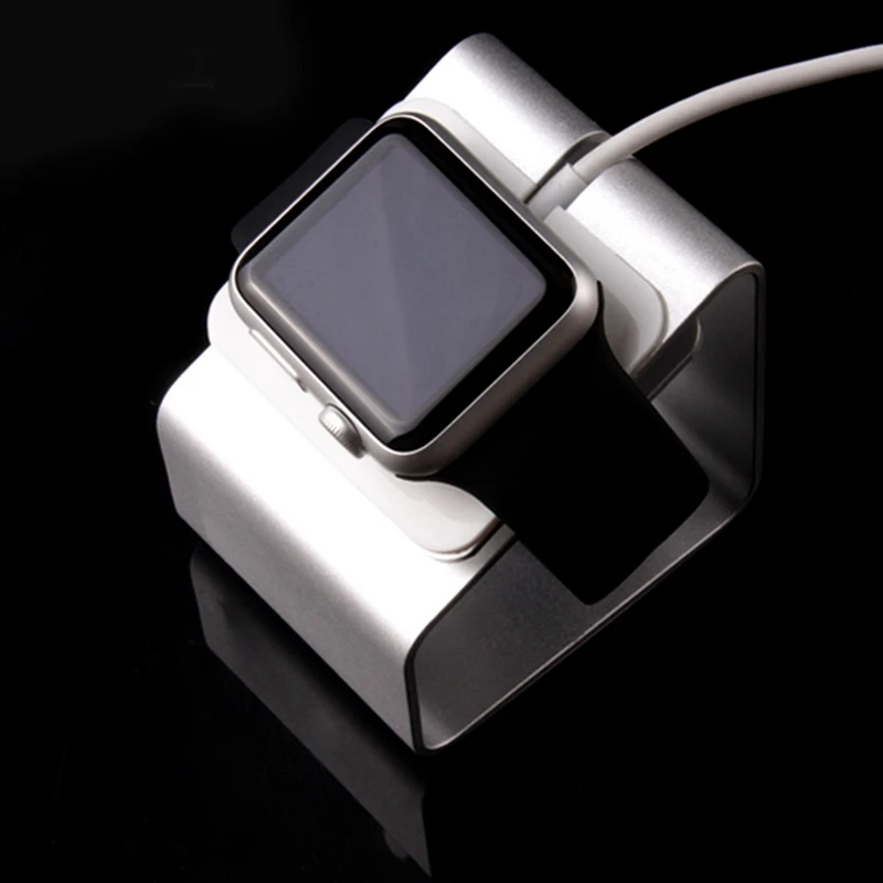 Портативный Зарядное устройство для наручных часов Apple Watch подставка 5 4 3 2 1 44/42 мм 40 38 мм и нержавеющая сталь металлический корпус наручных часов iWatch серии Алюминий крепление беспроводной Зарядное устройство аксессуары для часов