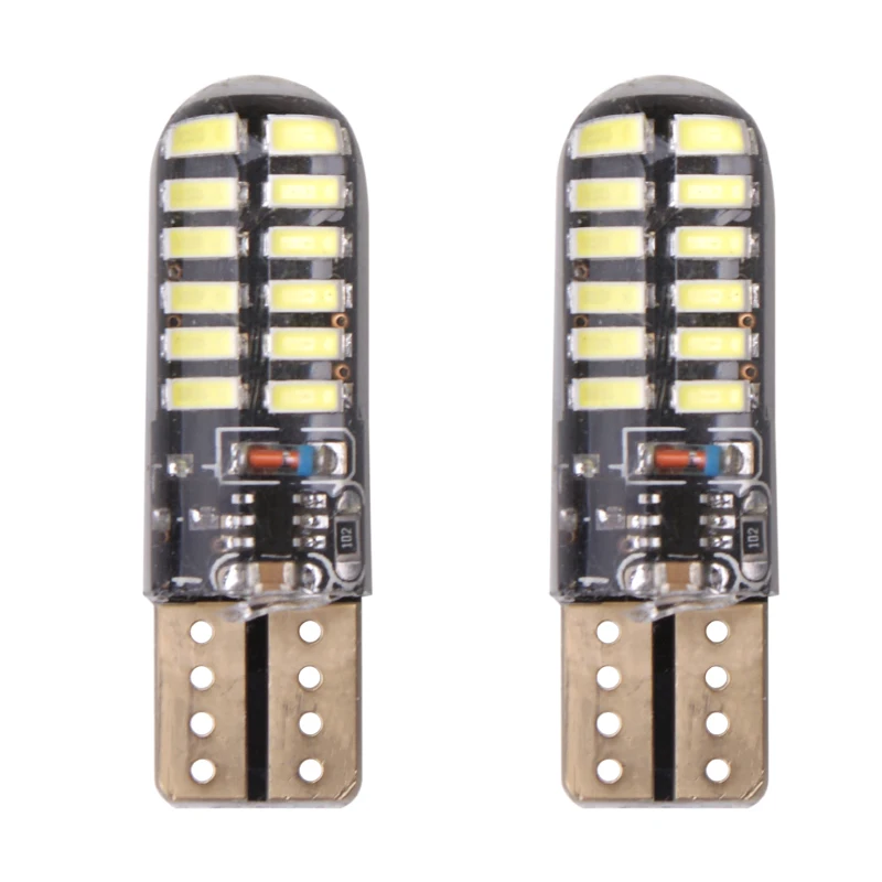 RXZ 10 шт. T10 W5W светодиодный силиконовый гелевый свет 194 168 3014 24SMD светодиодные лампы