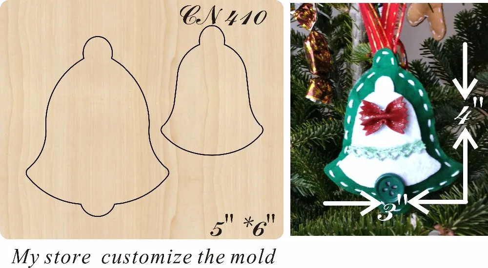 

Small bells wood moulds die cut accessories wooden die Regola Acciaio Die Misura (MY )