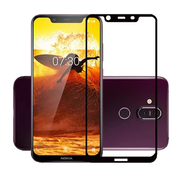 

30 Pcs/Lot 9H Premium Tempered Glass for NOKIA 8.1 Full Coverage Screen Protector Protective Film for NOKIA 8.1